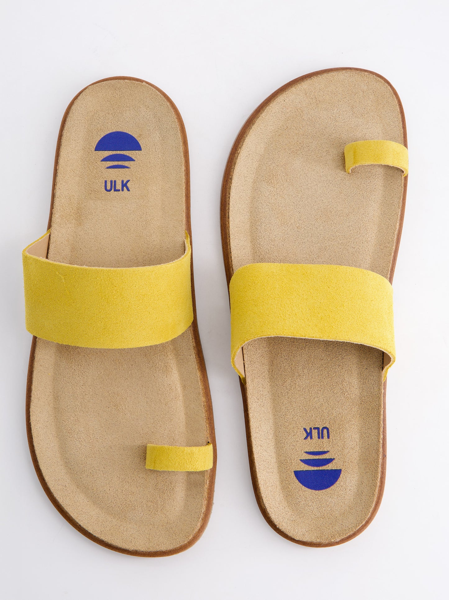 Sandalias Planas De Serraje Amarillo - Katao