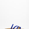 Sandalias Planas De Serraje Azul - Vane