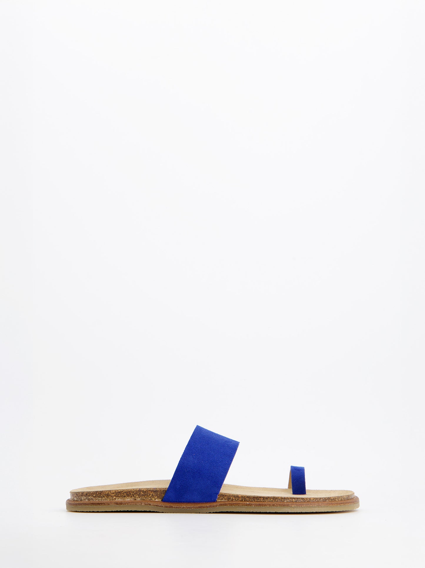 Sandalias Planas De Serraje Azul - Katao