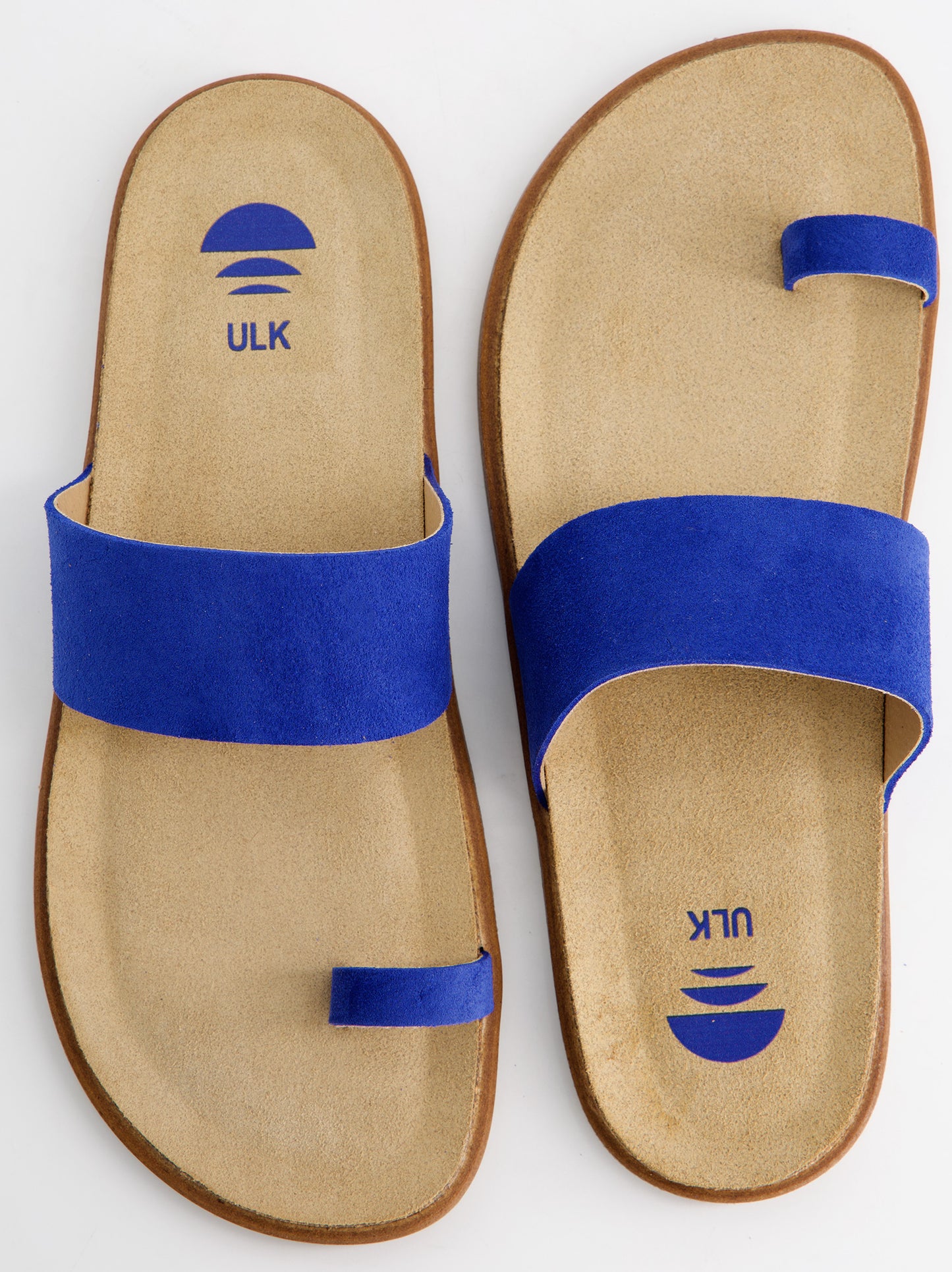 Sandalias Planas De Serraje Azul - Katao