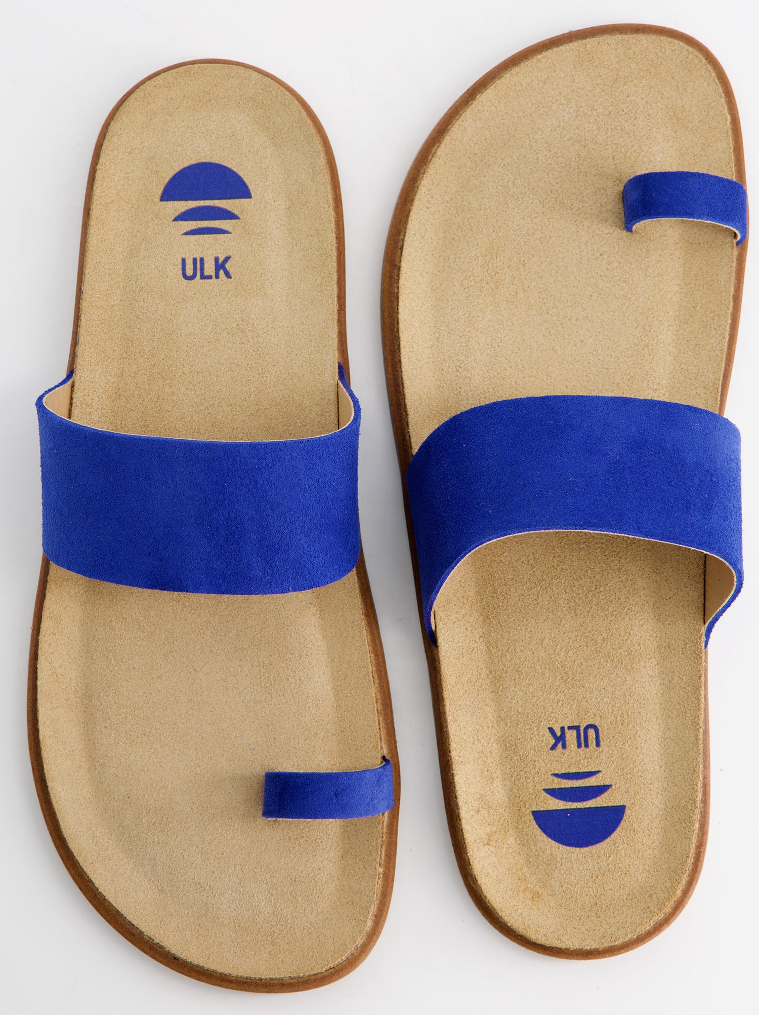 Sandalias Planas De Serraje Azul - Katao