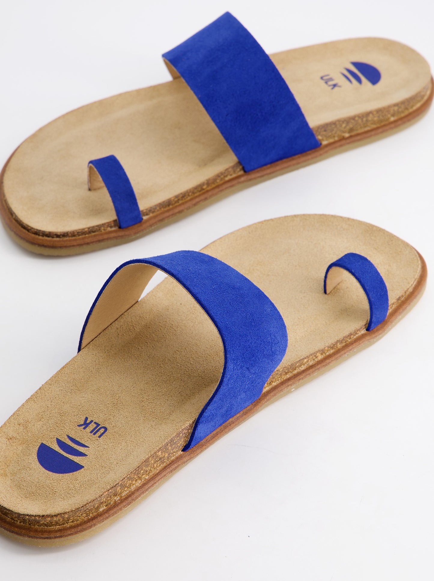 Sandalias Planas De Serraje Azul - Katao