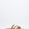 Sandalias Planas De Serraje Beige - VAne