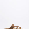 Sandalias Planas De Serraje Taupe - Krabi