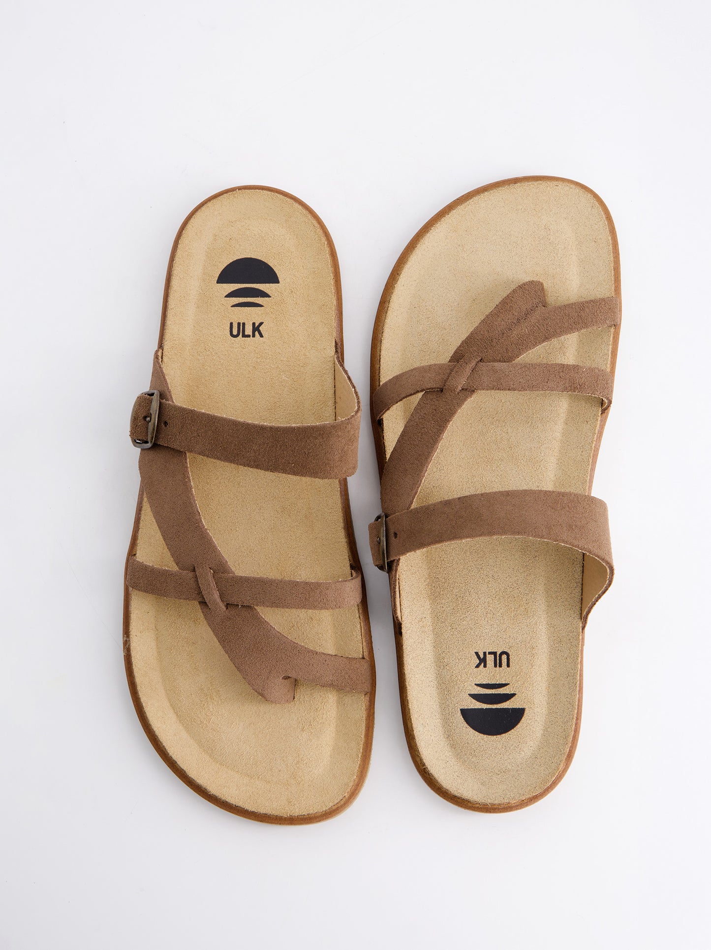 Sandalias Planas De Serraje Taupe - Krabi