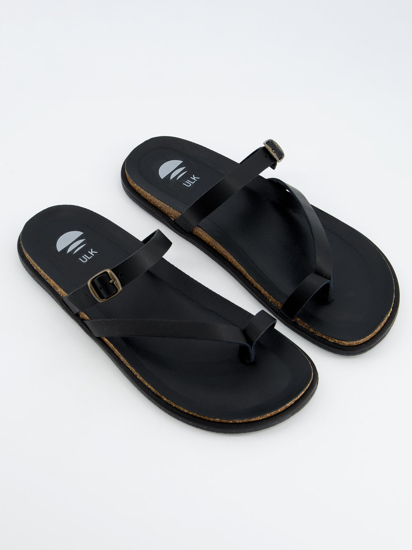 Sandalias Planas De Tiras Negras -Karem