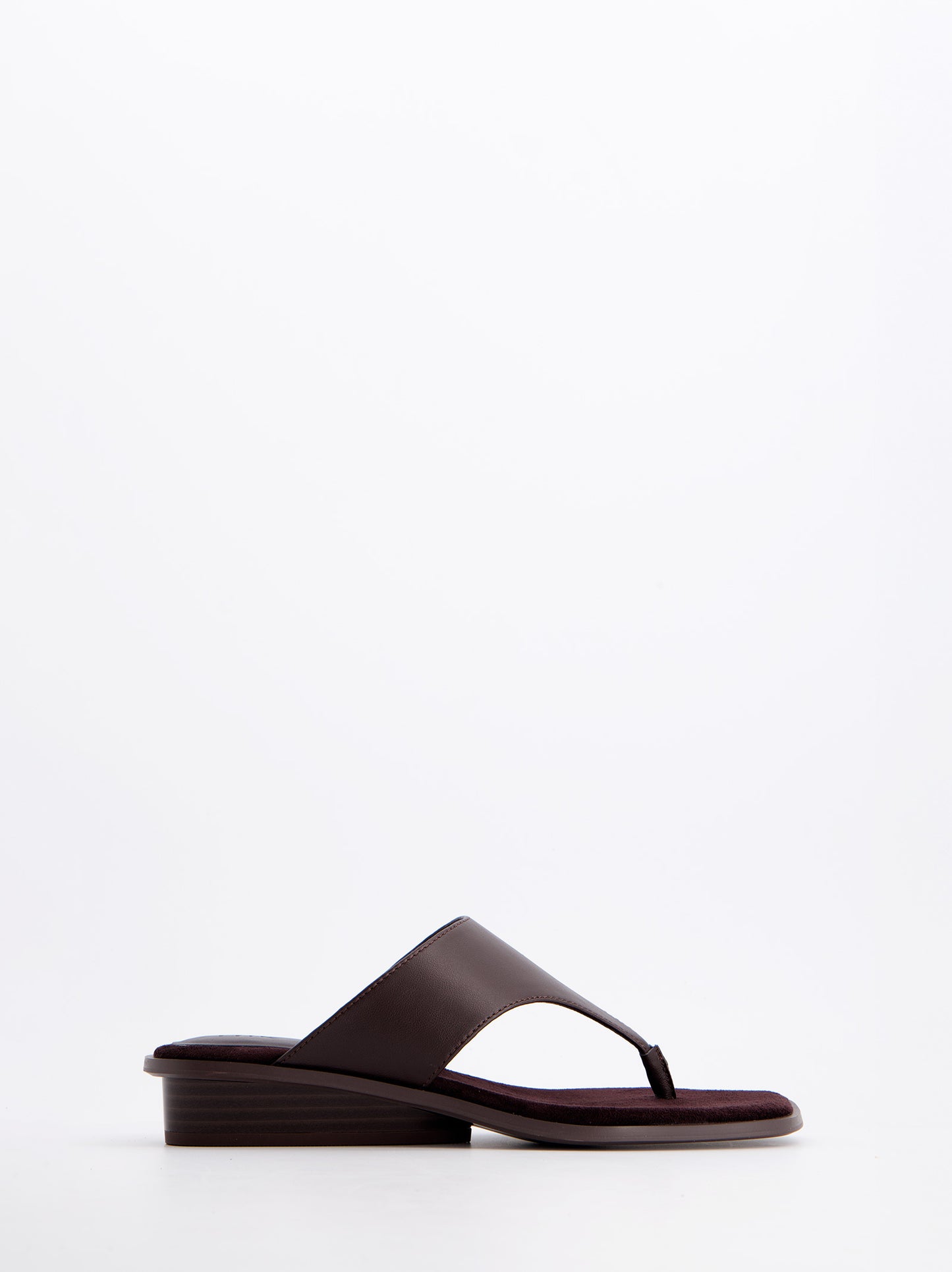 Sandalias Piel Marrón De Cuña Baja  - Itta