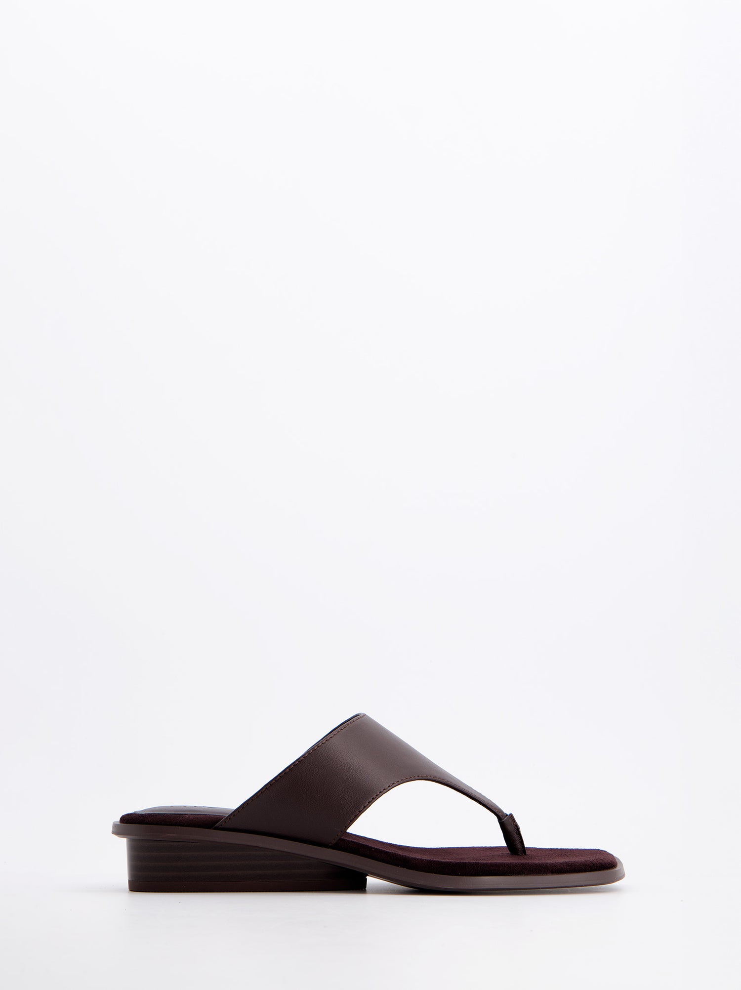 Sandalias Piel Marrón De Cuña Baja  - Itta