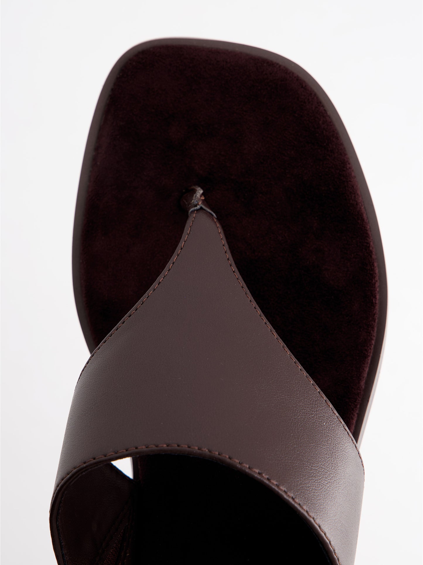 Sandalias Piel Marrón De Cuña Baja  - Itta