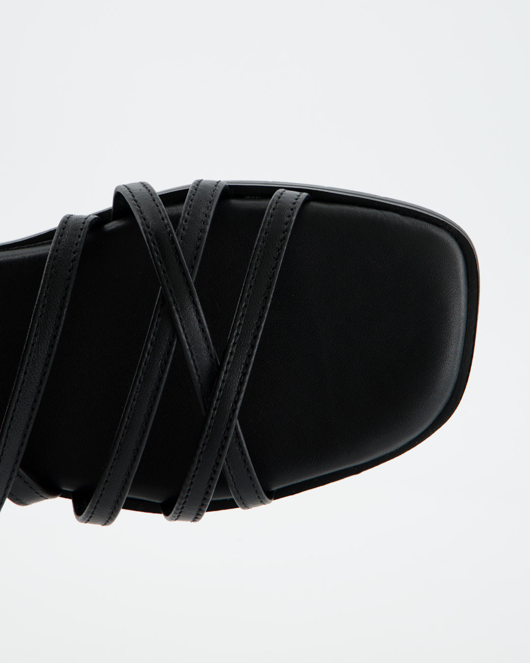 Sandalias Tiras Cruzadas Negras - Porronet