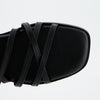 Sandalias Tiras Cruzadas Negras - Porronet