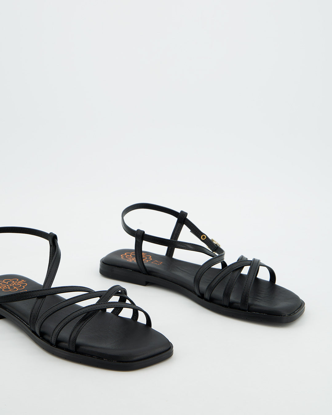Sandalias Tiras Cruzadas Negras - Porronet