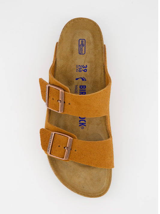 Sandalias bio de piel Birkenstock Arizona con plantilla blanda
