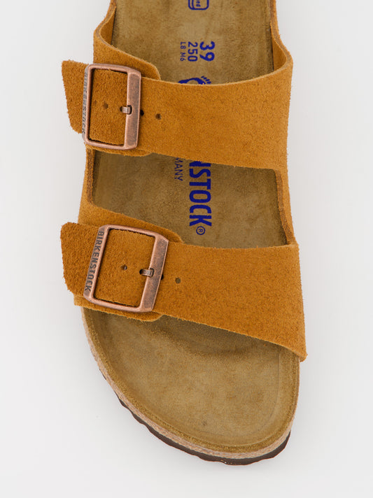 Sandalias bio de piel Birkenstock Arizona con plantilla blanda