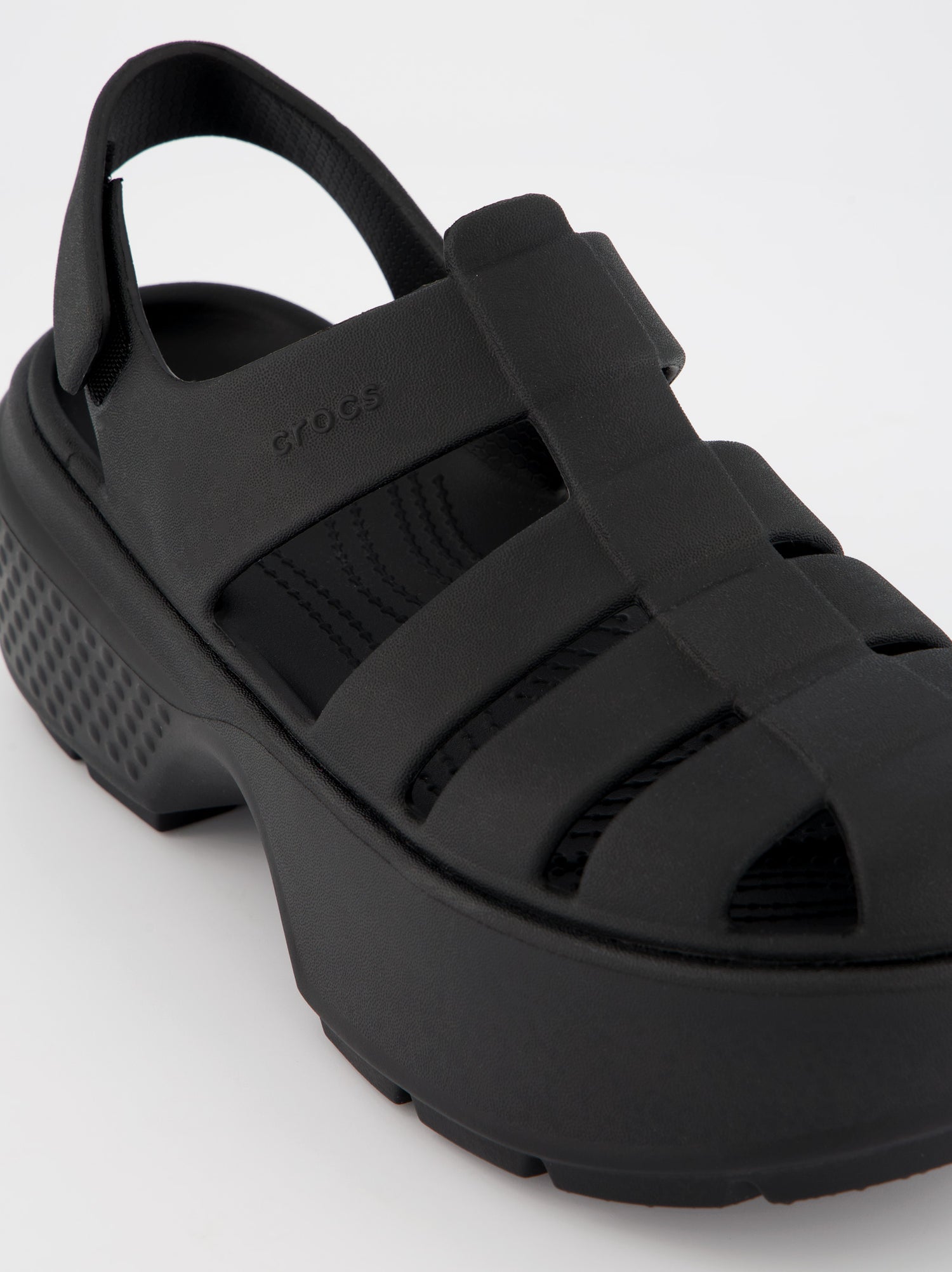 Sandalias cangrejeras de goma con plataforma Crocs