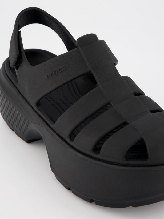 Sandalias cangrejeras de goma con plataforma Crocs