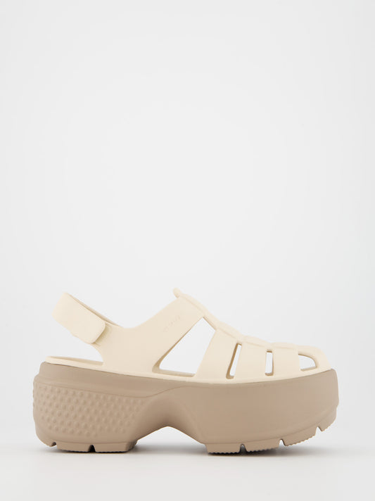 Sandalias cangrejeras de goma con plataforma Crocs