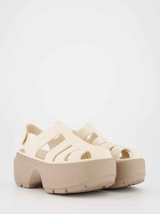 Sandalias cangrejeras de goma con plataforma Crocs