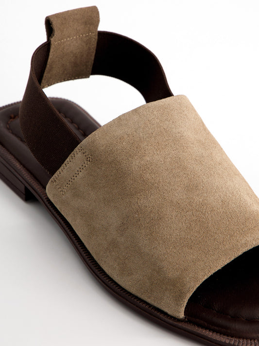 Sandalias de ante con tira elástica - Sandy