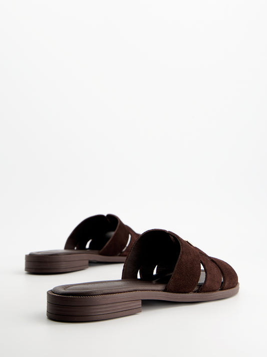 Sandalias de ante y punta cuadrada - Terent