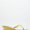 Sandalias de cuña acabado oro - Siete