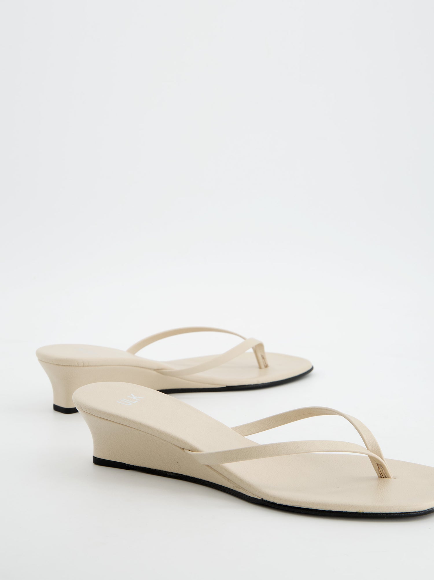 Sandalias de cuña beige - Siete