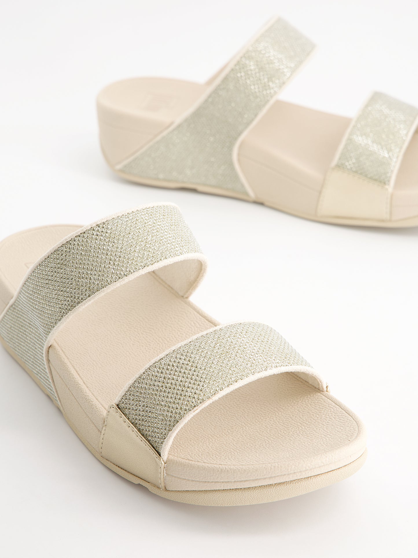 Sandalias de doble tira acabado glitter - Fitflop Lulu Shimmerglitz