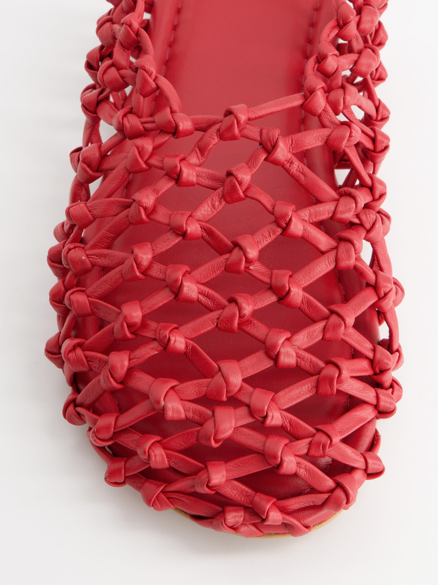 Sandalias de piel trenzada rojas - Thunder