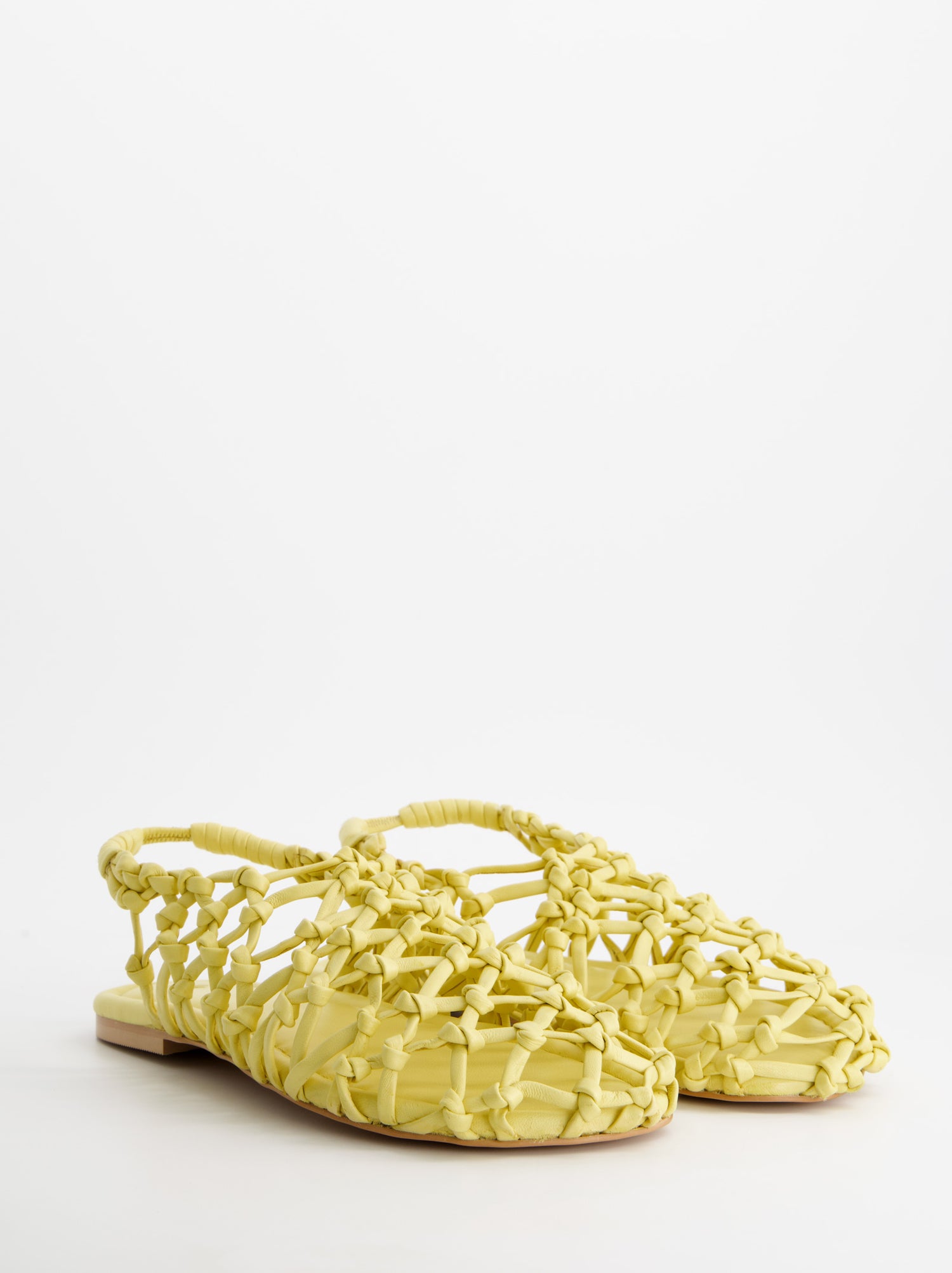 Sandalias de piel trenzada amarillas - Thunder
