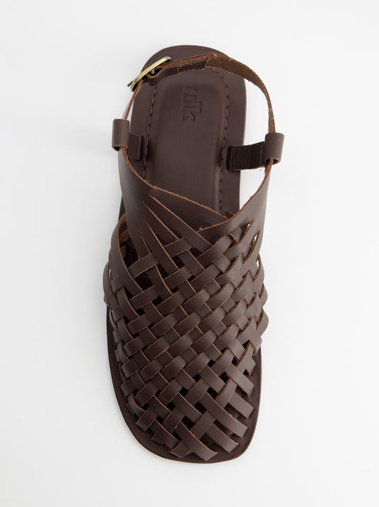 Sandalias de piel trenzadas - Volcano