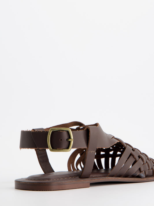 Sandalias de piel trenzadas - Volcano