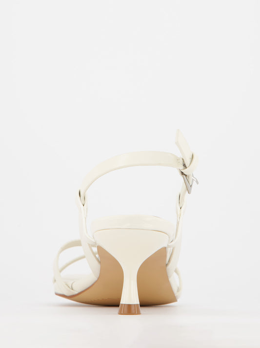 Sandalias de tias con tacón bajo - Cream