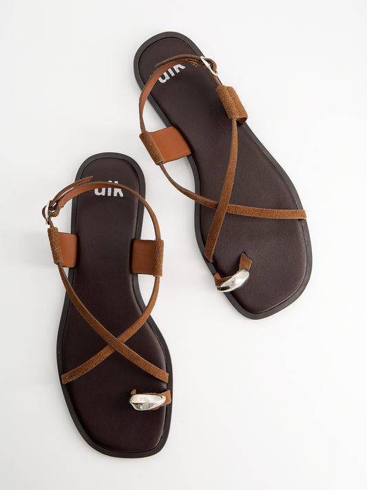 Sandalias de tiras en ante - Ossy
