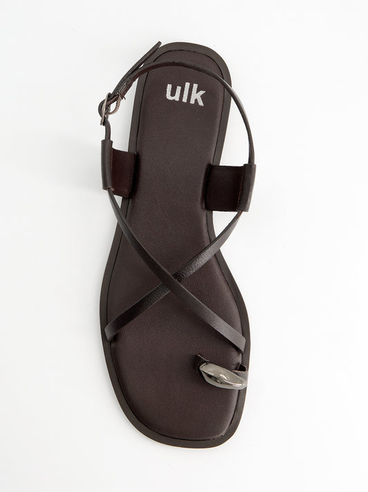 Sandalias de tiras en piel - Ossy