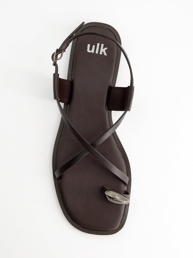 Sandalias de tiras en piel - Ossy