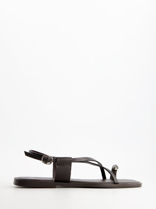 Sandalias de tiras en piel - Ossy