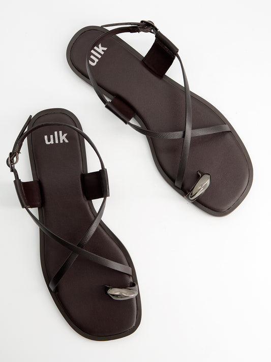 Sandalias de tiras en piel - Ossy