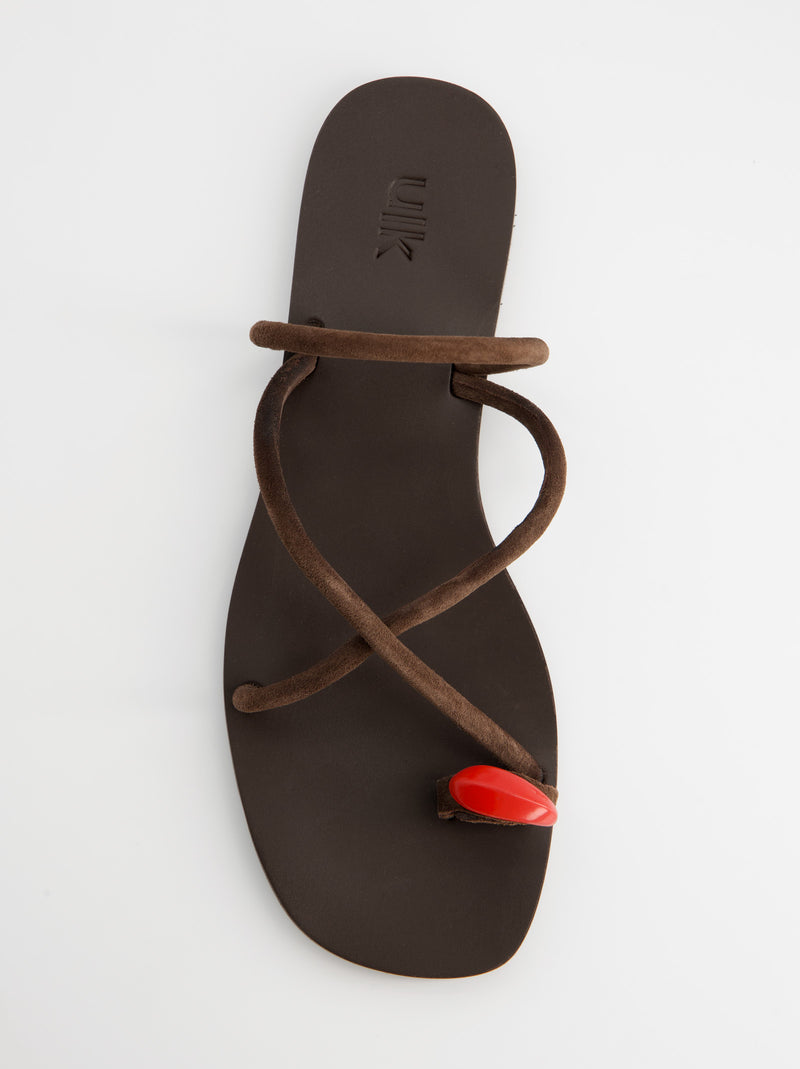 Sandalias de tiras en piel - Terra