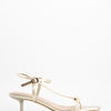 Sandalias doradas tiras finas tacón bajo - Bolly