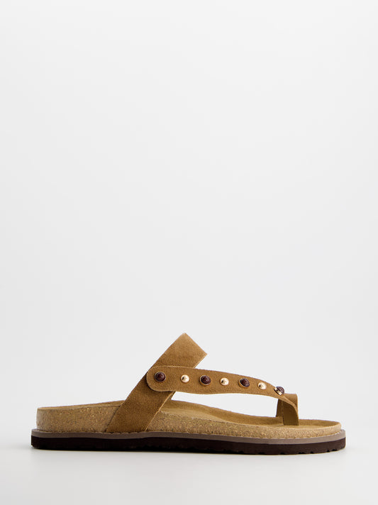 Sandalias en ante con detalles ornamentales - Kaia