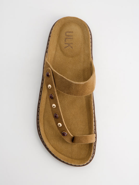 Sandalias en ante con detalles ornamentales - Kaia