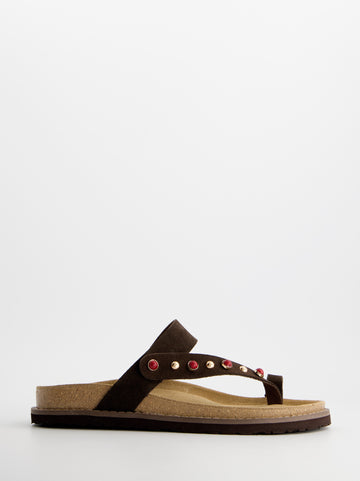Sandalias en ante con detalles ornamentales - Kaia