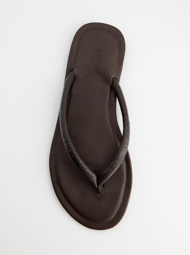 Sandalias marrones de piel - Nude