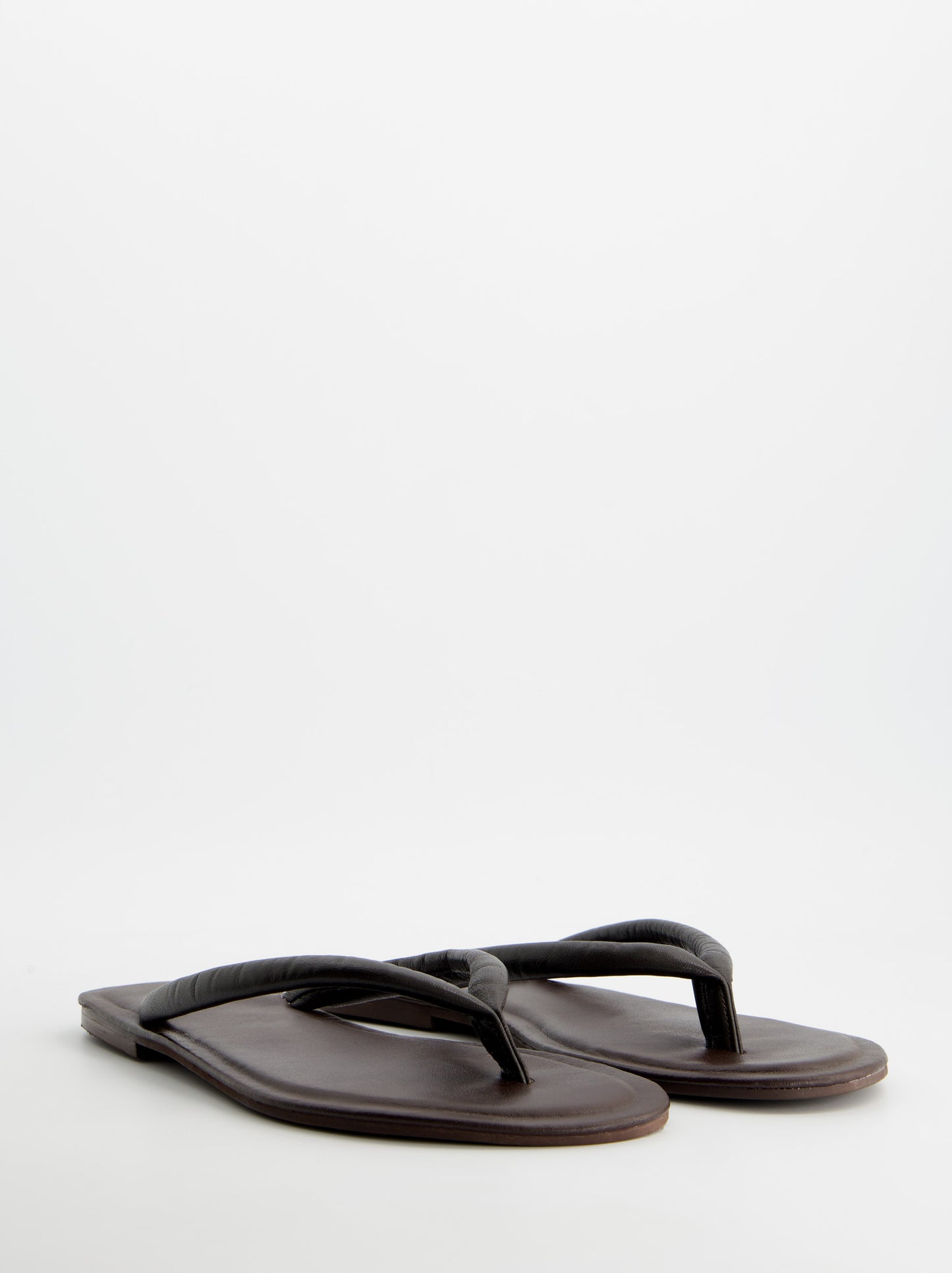 Sandalias marrones de piel - Nude