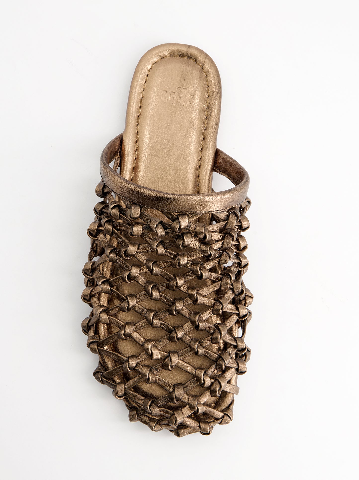 Sandalias mule trenzadas efecto bronce - Siena