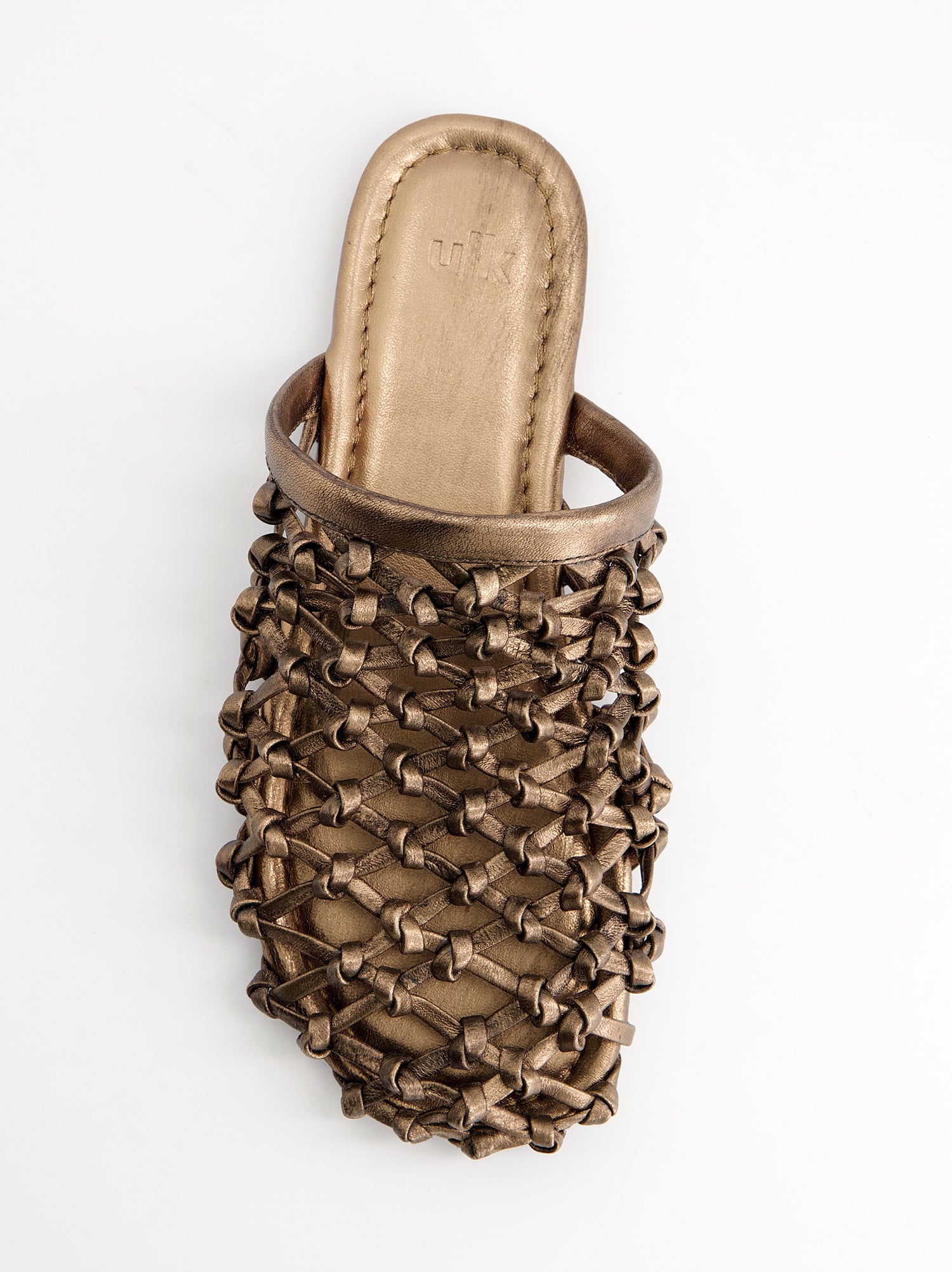 Sandalias mule trenzadas efecto bronce - Siena