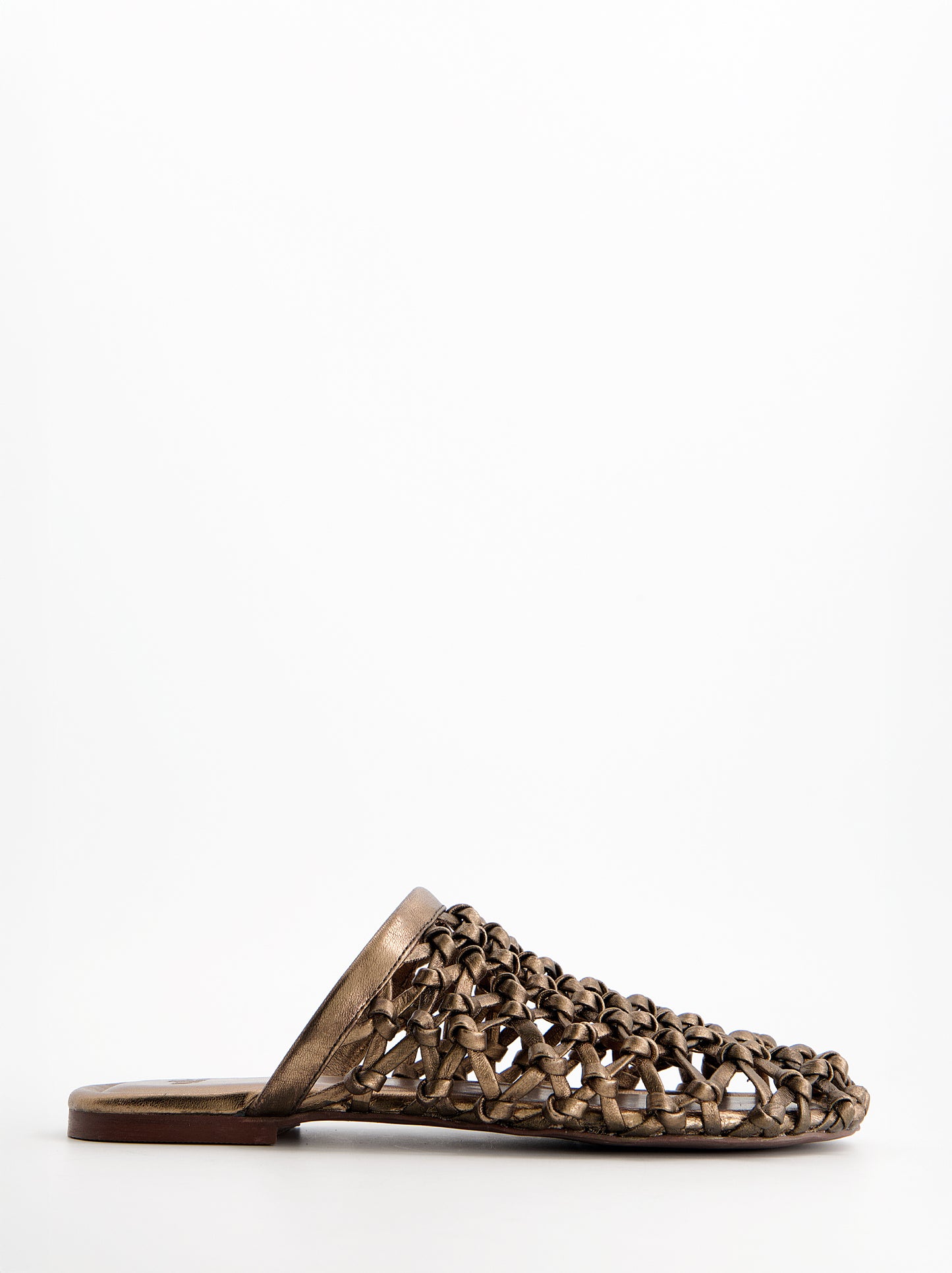 Sandalias mule trenzadas efecto bronce - Siena