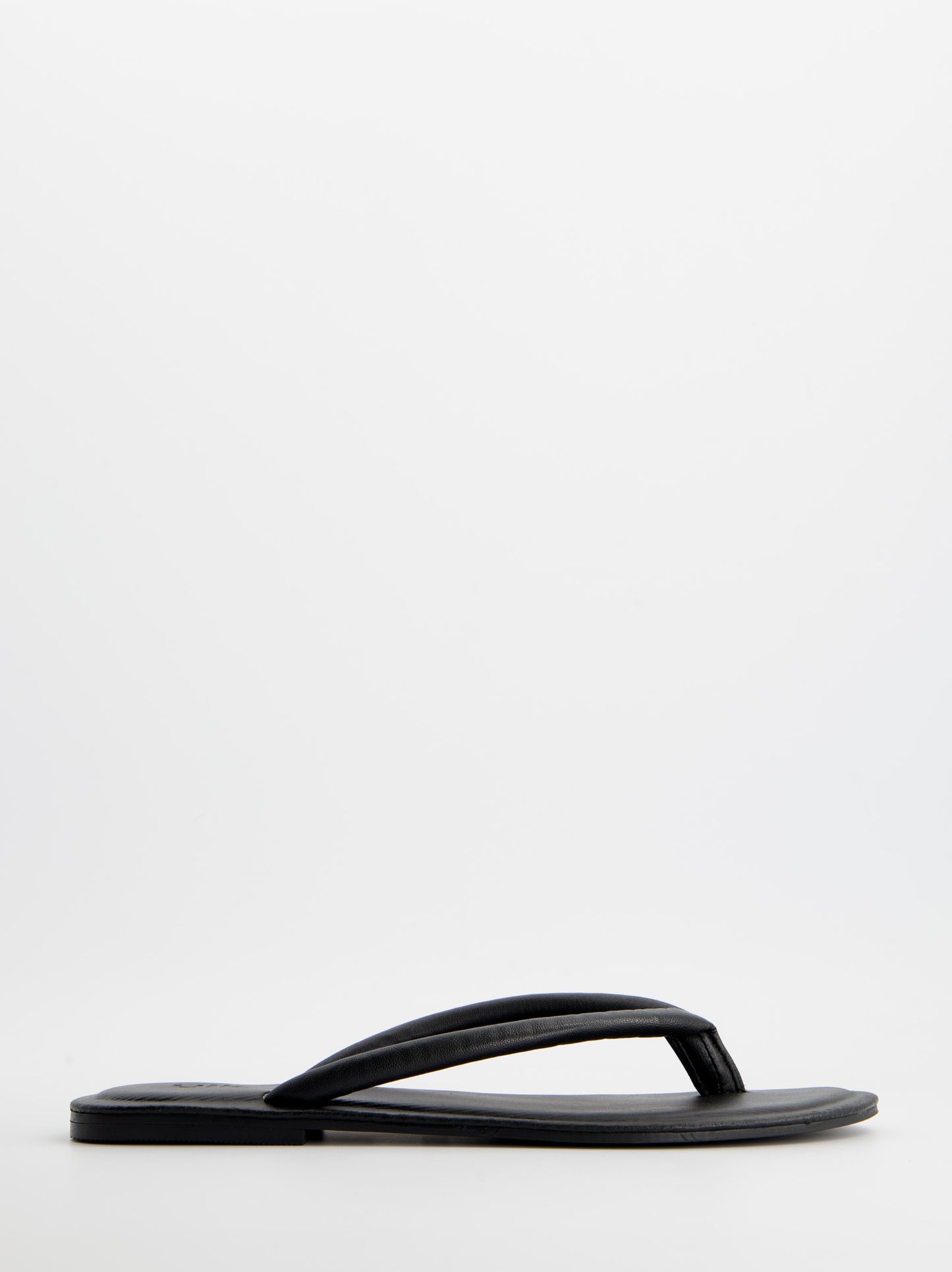 Sandalias negras de piel - Nude