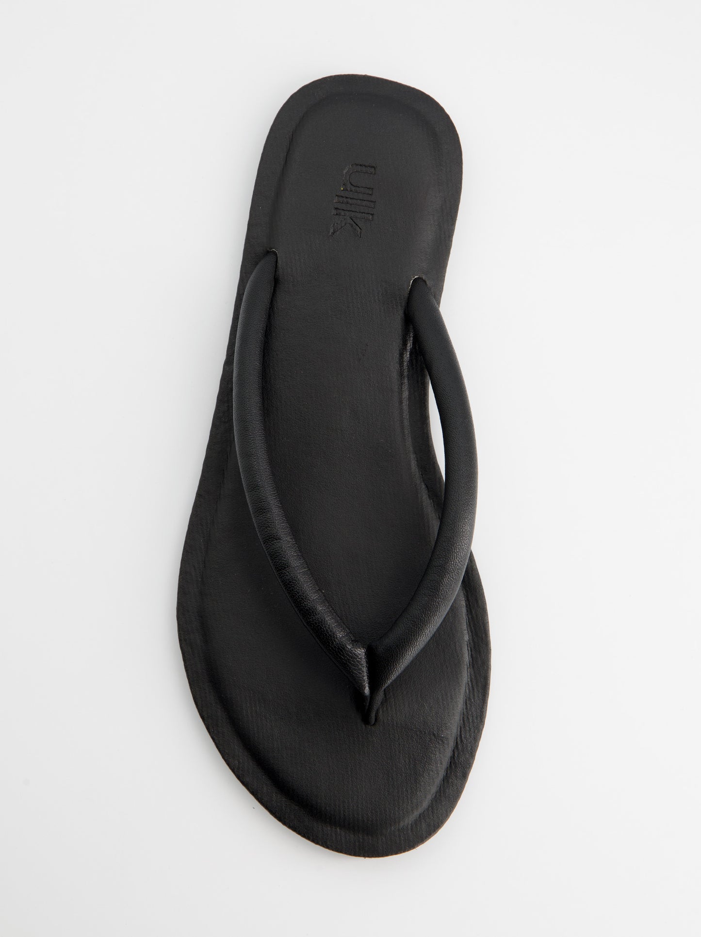 Sandalias negras de piel - Nude