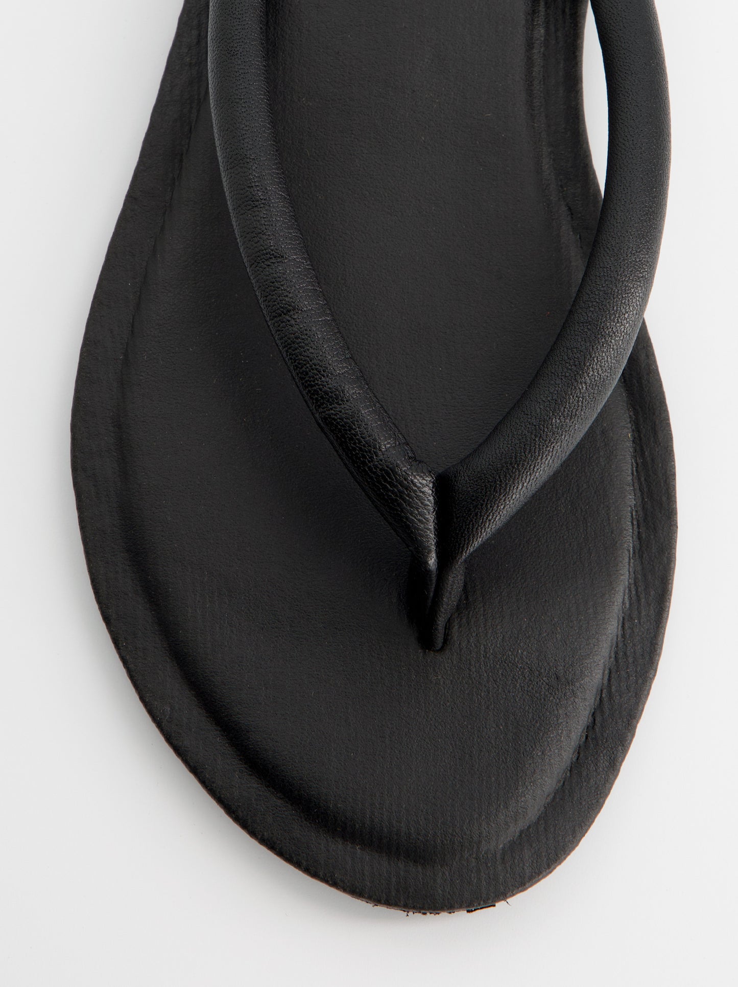 Sandalias negras de piel - Nude